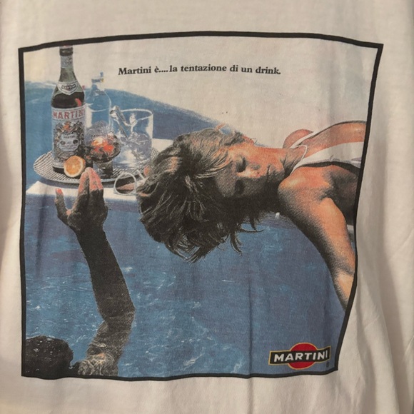 Vintage Dolce & Gabbana Martini Graphic Tee white womens size 44 M early 2000s - Picture 2 of 9